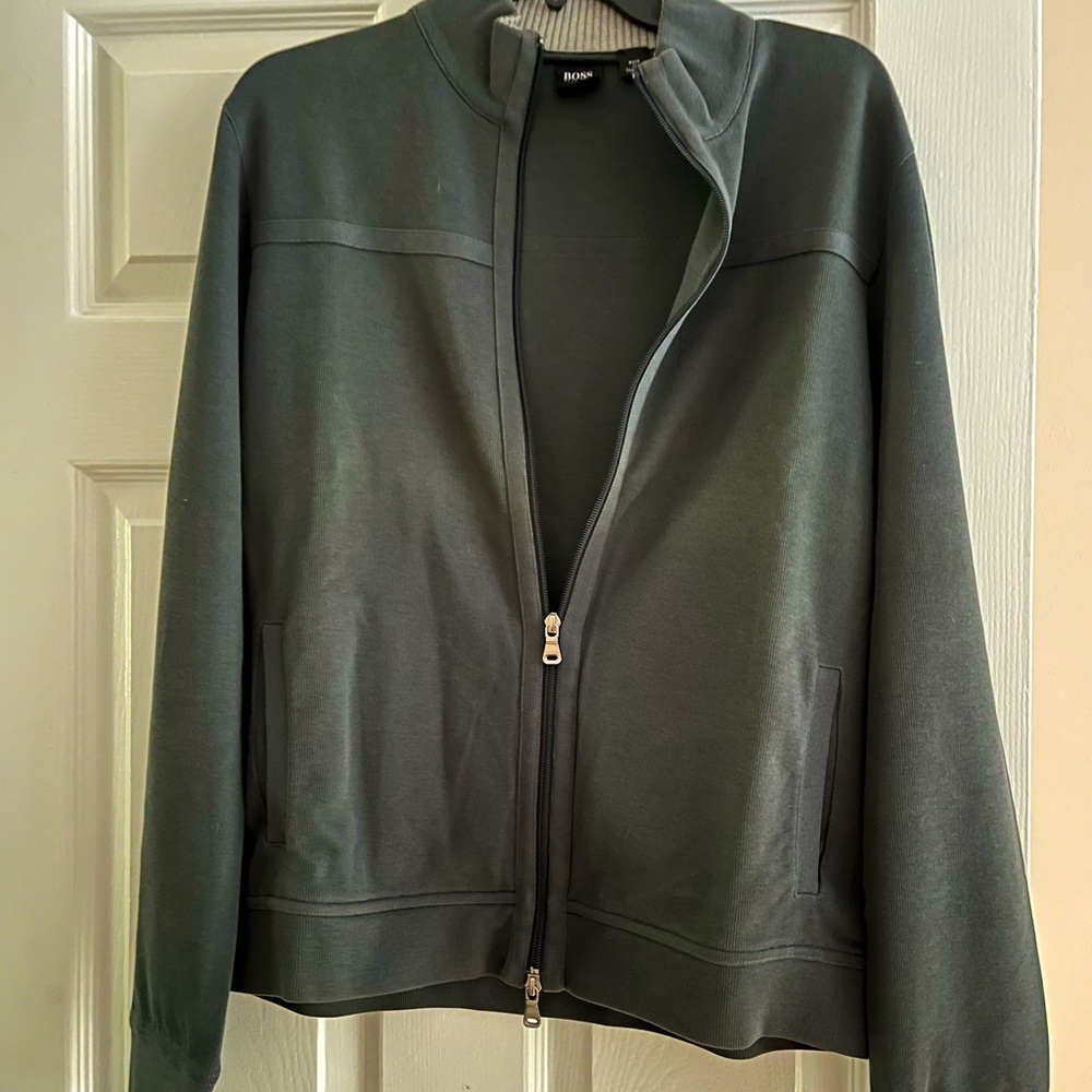 Zip up cotton sweater